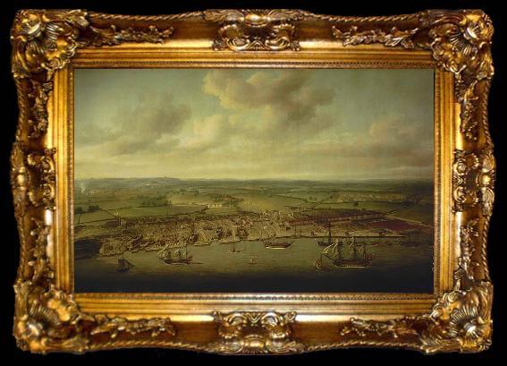 framed  Nicholas Pocock Woolwich Dockyard, ta009-2